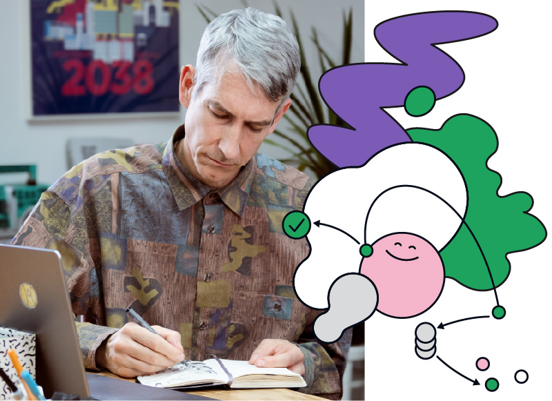 Portrait of Illustrator Axel Pfaender